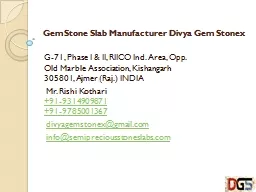 GemStone Slab Manufacturer Divya Gem Stonex