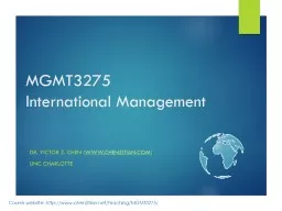 MGMT3275 International Management