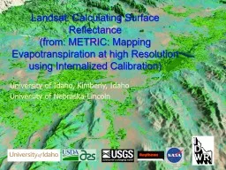 Landsat: Calculating Surface Reflectance