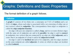 The formal definition of a graph follows.