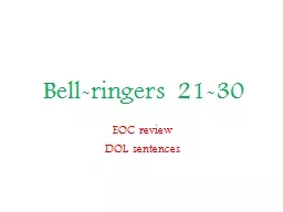 Bell-ringers 21-30 EOC review