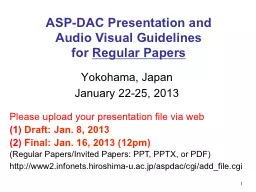 1 ASP-DAC Presentation and