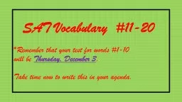 SAT Vocabulary  #21-30