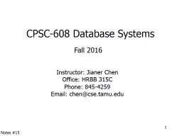 CPSC-608 Database Systems