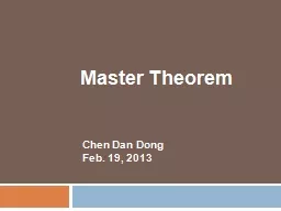 Master Theorem Chen Dan Dong