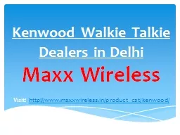 Kenwood Walkie Talkie Dealers in Delhi