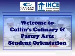 Welcome to  Collin’s Culinary & Pastry Arts