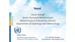 Nepal Shanti  Kandel Senior Divisional Meteorologist