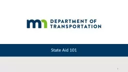State Aid 101 and Update