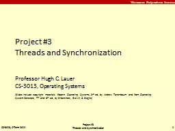 Project #3 Threads and Synchronization