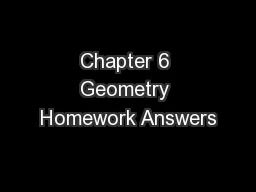 Chapter 6 Geometry Homework Answers