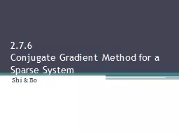 2.7.6 Conjugate  Gradient Method for a Sparse System
