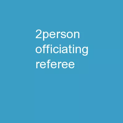 2PERSON-OFFICIATING 　 REFEREE