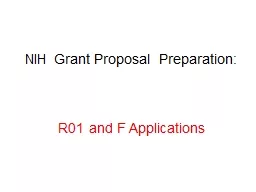 NIH Grant Proposal Preparation: