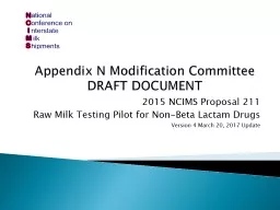 Appendix “N” Modification Study Committee, (Proposal 05-243