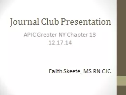 Journal Club Presentation
