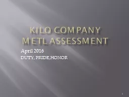 Kilo Company  METL Assessment