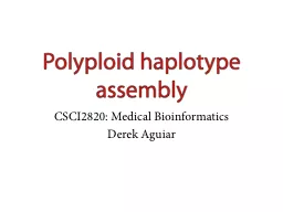 Polyploid  haplotype assembly