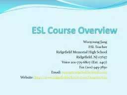 ESL Course Overview Wooyoung