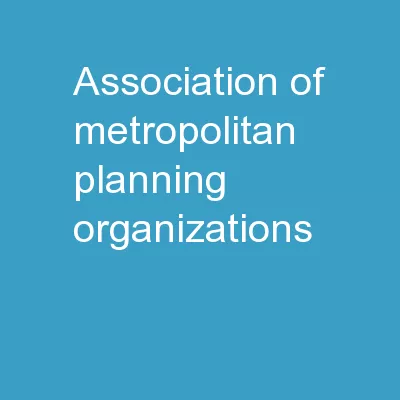 Association of Metropolitan Planning Organizations