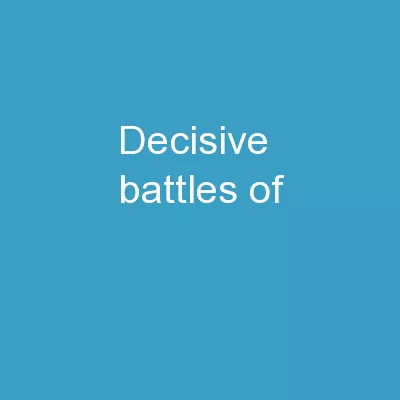 Decisive Battles of