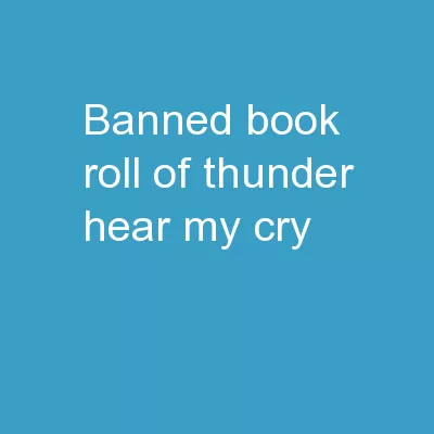 Banned Book:  Roll of Thunder, Hear My Cry