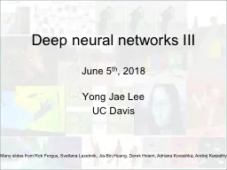Deep neural networks  III