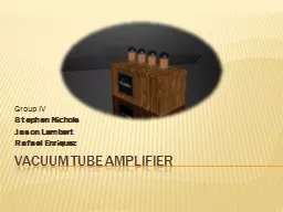 Vacuum Tube amplifier Group IV