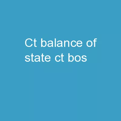CT Balance of State (CT BOS)