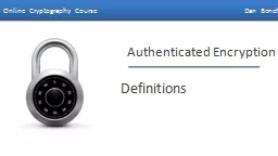 Authenticated Encryption