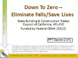 Down To Zero  ̶ Eliminate Falls/Save Lives