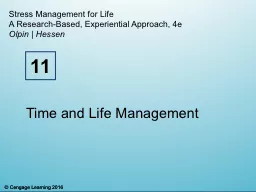 Time and Life Management