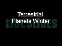 Terrestrial Planets Winter
