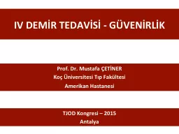 IV DEMİR TEDAVİSİ - GÜVENİRLİK