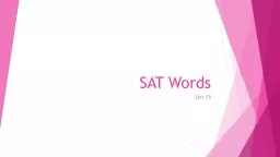 SAT Words List 15 “ Lions