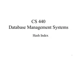 CS 440  Database Management Systems