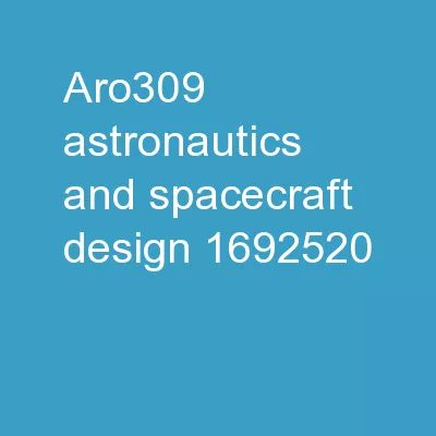 ARO309 - Astronautics and Spacecraft Design