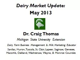 Dairy Market Update: May 2013