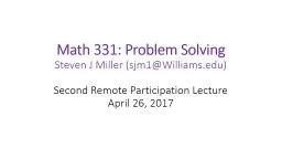 Math 331: Problem Solving