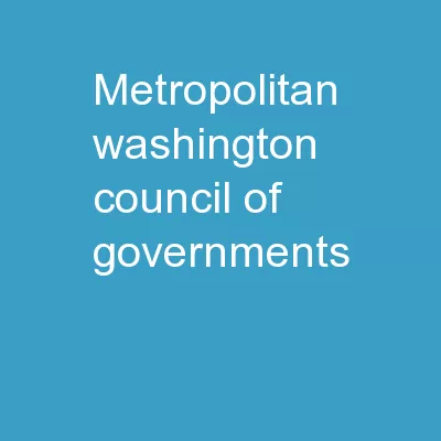 METROPOLITAN WASHINGTON COUNCIL OF GOVERNMENTS