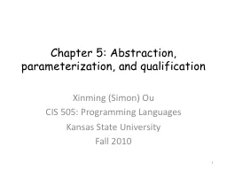 Chapter 5: Abstraction, parameterization,