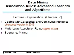 Data Mining Association Rules: Advanced Concepts and Algorithms