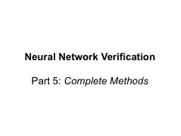 Neural Network Verification