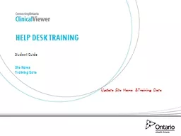 Student Guide HELP DESK Training