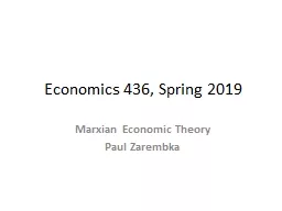 Economics 436, Spring 2019
