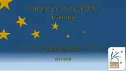 Parent on Duty (POD)  Training