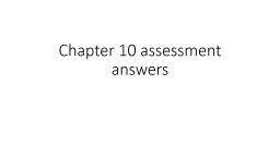Chapter 10 assessment answers