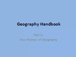 Geography Handbook Part 1: