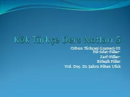 Kök Türkçe Ders Notları 5