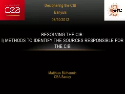 Deciphering the CIB Banyuls